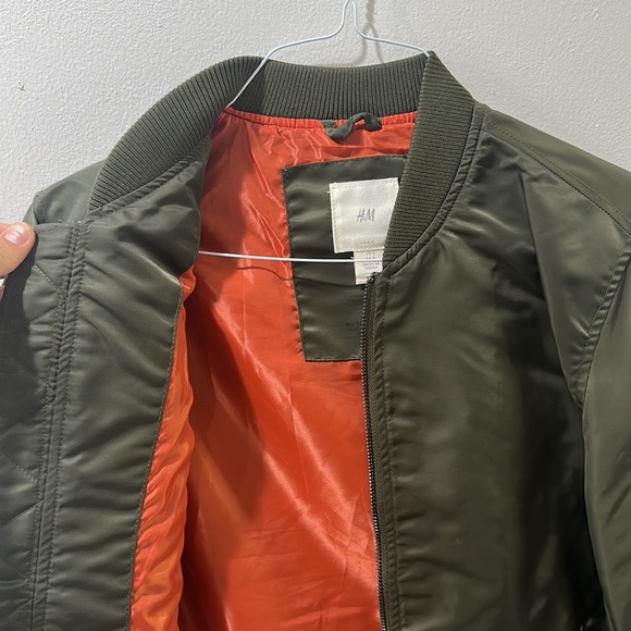 H&M Jackets & Coats Hm Bomber Jacket Military Green Poshmark